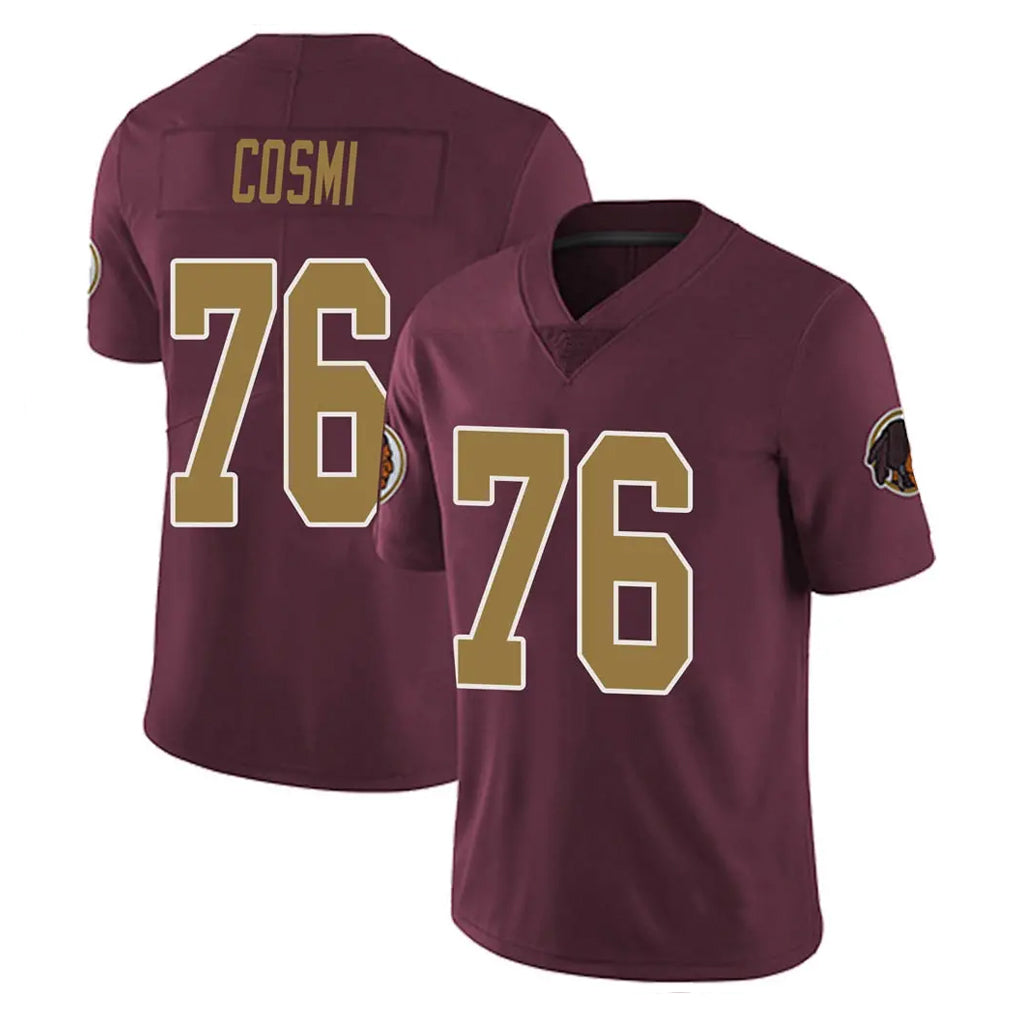 W.Commanders #76 Sam Cosmi Player Burgundy Alternate Vapor Untouchable Home Game Stitched Jerseys