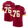 W.Commanders #76 Sam Cosmi Player Burgundy Game Home Stitched Jerseys