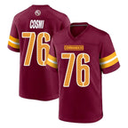 W.Commanders #76 Sam Cosmi Player Burgundy Home Game Stitched Jerseys