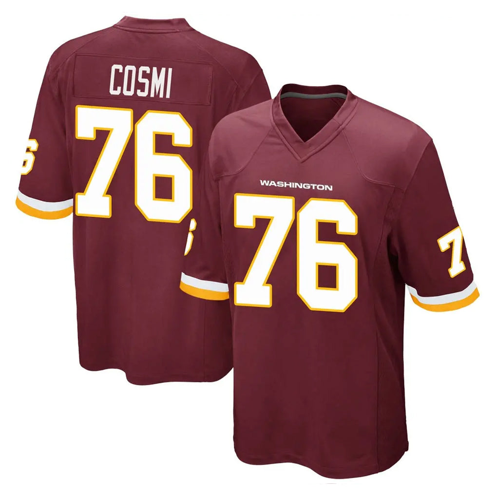 W.Commanders #76 Sam Cosmi Player Burgundy Team Color Home Game Stitched Jerseys