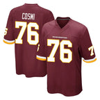 W.Commanders #76 Sam Cosmi Player Burgundy Team Color Home Game Stitched Jerseys