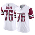 W.Commanders #76 Sam Cosmi Player White Limited Vapor Home Game Stitched Jerseys