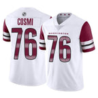 W.Commanders #76 Sam Cosmi Player White Limited Vapor Home Game Stitched Jerseys