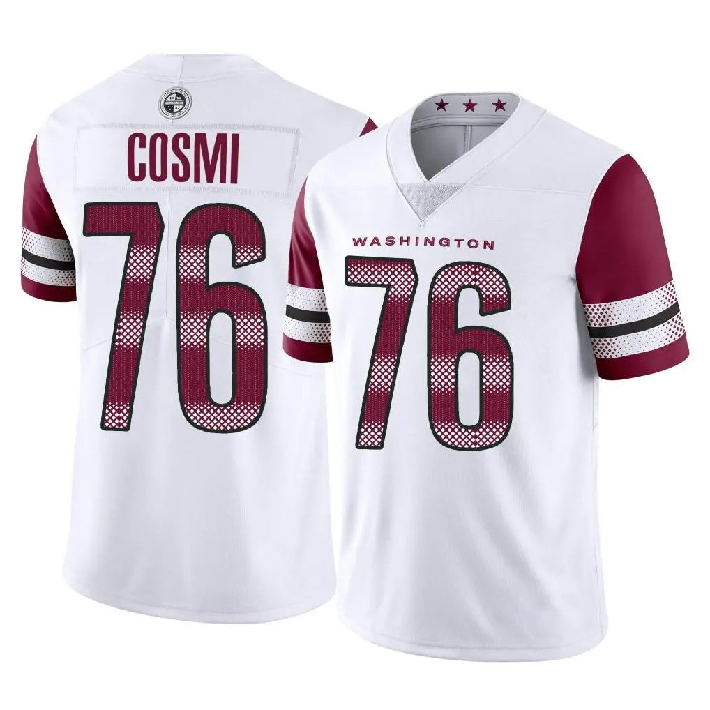 W.Commanders #76 Sam Cosmi Player White Limited Vapor Home Game Stitched Jerseys