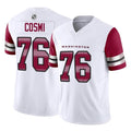 W.Commanders #76 Sam Cosmi Player White Vapor F.U.S.E. Limited Home Game Stitched Jerseys