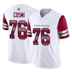 W.Commanders #76 Sam Cosmi Player White Vapor F.U.S.E. Limited Home Game Stitched Jerseys