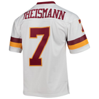 W.Commanders #7 Joe Theismann Mitchell & Ness White Legacy Replica Stitched Puhic Jersey