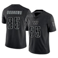 W.Commanders #85 Chig Okonkwo Player Black Limited Reflective Home Game Stitched Jerseys