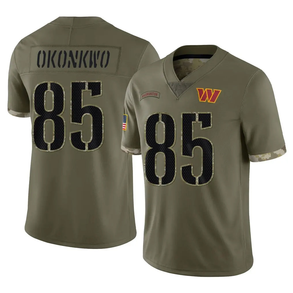 W.Commanders #85 Chig Okonkwo Player Olive Salute To Service Limited Home Game Stitched Jerseys