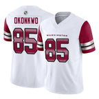 W.Commanders #85 Chig Okonkwo Player White Vapor F.U.S.E. Limited Home Game Stitched Jerseys