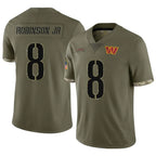 W.Commanders #8 Brian Robinson Jr. Player Olive Salute To Service Limited Stitched Jerseys