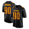 W.Commanders #90 Charles Omenihu Player Black Carbon Fashion Home Game Stitched Jerseys