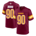W.Commanders #90 Charles Omenihu Player Burgundy Home Game Stitched Jerseys