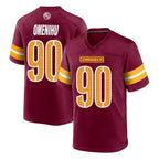 W.Commanders #90 Charles Omenihu Player Burgundy Home Game Stitched Jerseys