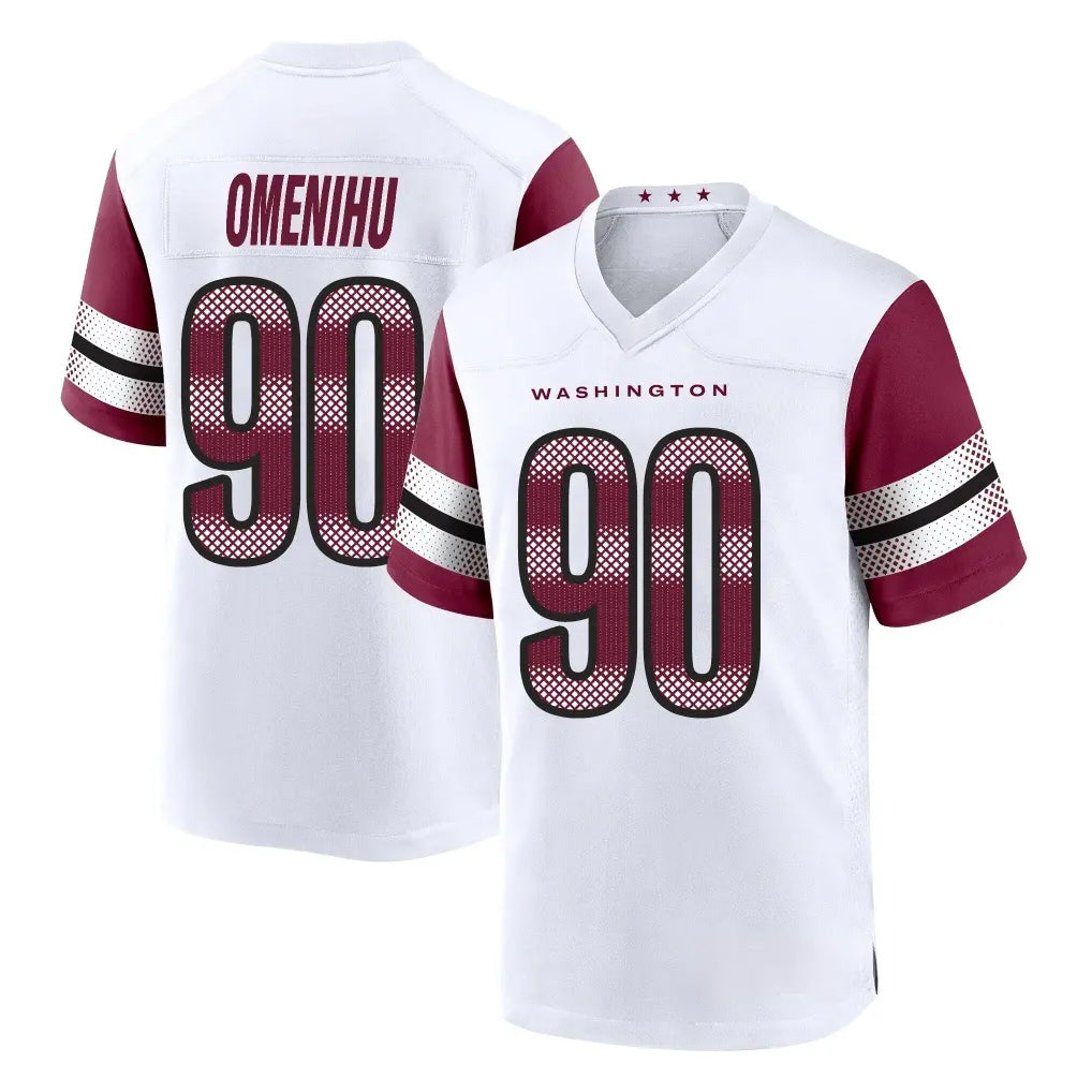 W.Commanders #90 Charles Omenihu Player White Game Home Stitched Jerseys