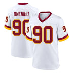 W.Commanders #90 Charles Omenihu Player White Home Game Stitched Jerseys