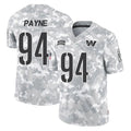 W.Commanders #94 Daron Payne Player Arctic Camo Limited Salute To Service Home Game Stitched Jerseys