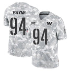 W.Commanders #94 Daron Payne Player Arctic Camo Limited Salute To Service Home Game Stitched Jerseys