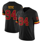 W.Commanders #94 Daron Payne Player Black Limited Vapor Home Game Stitched Jerseys