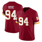 W.Commanders #94 Daron Payne Player Burgundy Limited Team Vapor F.U.S.E. Home Game Stitched Jerseys