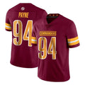 W.Commanders #94 Daron Payne Player Burgundy Limited Vapor Home Game Stitched Jerseys
