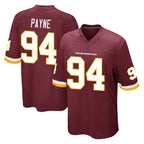 W.Commanders #94 Daron Payne Player Burgundy Team Color Home Game Stitched Jerseys