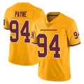 W.Commanders #94 Daron Payne Player Gold Limited Color Rush Home Game Stitched Jerseys