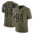 W.Commanders #94 Daron Payne Player Olive 2025 Salute To Service Limited Home Game Stitched Jerseys