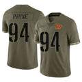 W.Commanders #94 Daron Payne Player Olive Salute To Service Limited Home Game Stitched Jerseys