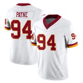 W.Commanders #94 Daron Payne Player White Limited Vapor F.U.S.E. Home Game Stitched Jerseys