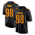 W.Commanders #98 Odafe Oweh Player Black Carbon Fashion Home Game Stitched Jerseys