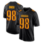 W.Commanders #98 Odafe Oweh Player Black Carbon Fashion Home Game Stitched Jerseys