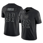 W.Commanders #98 Odafe Oweh Player Black Limited Reflective Home Game Stitched Jerseys