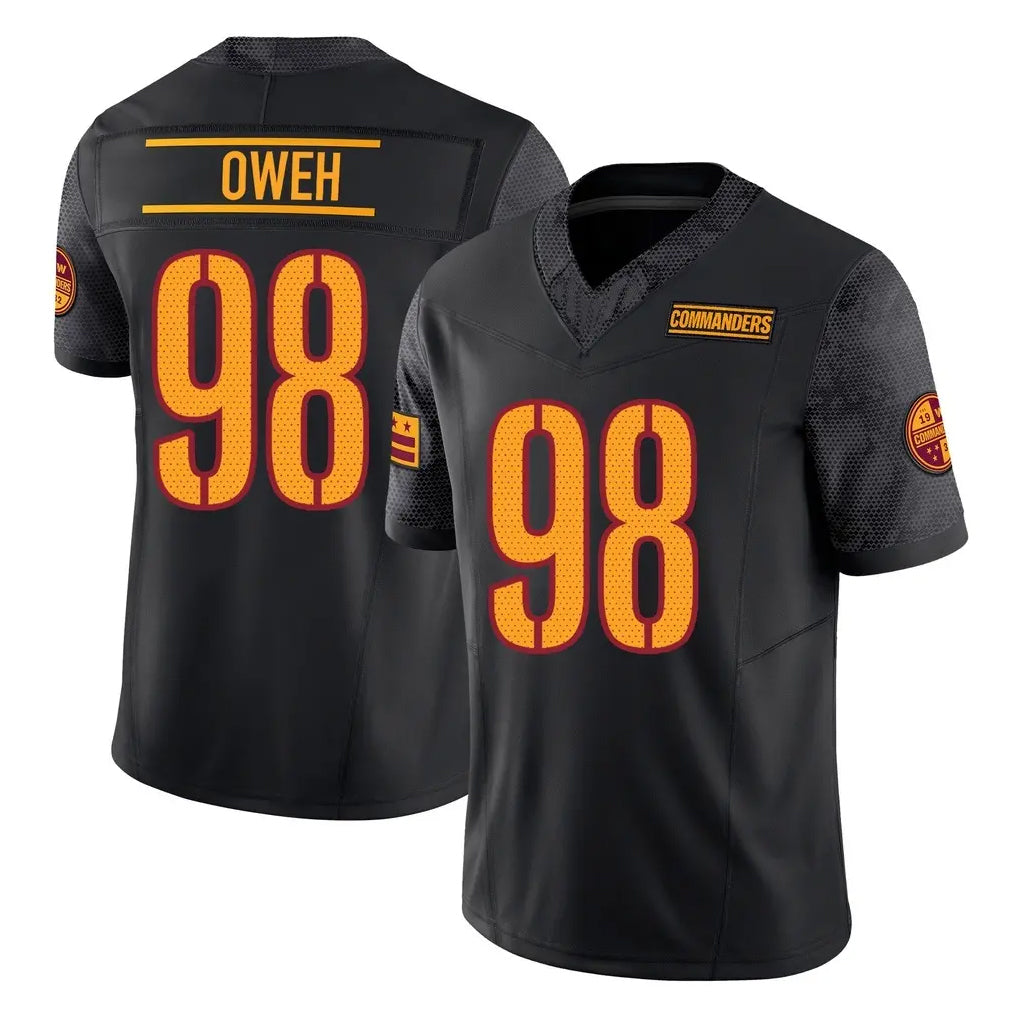 W.Commanders #98 Odafe Oweh Player Black Limited Vapor F.U.S.E. Home Game Stitched Jerseys