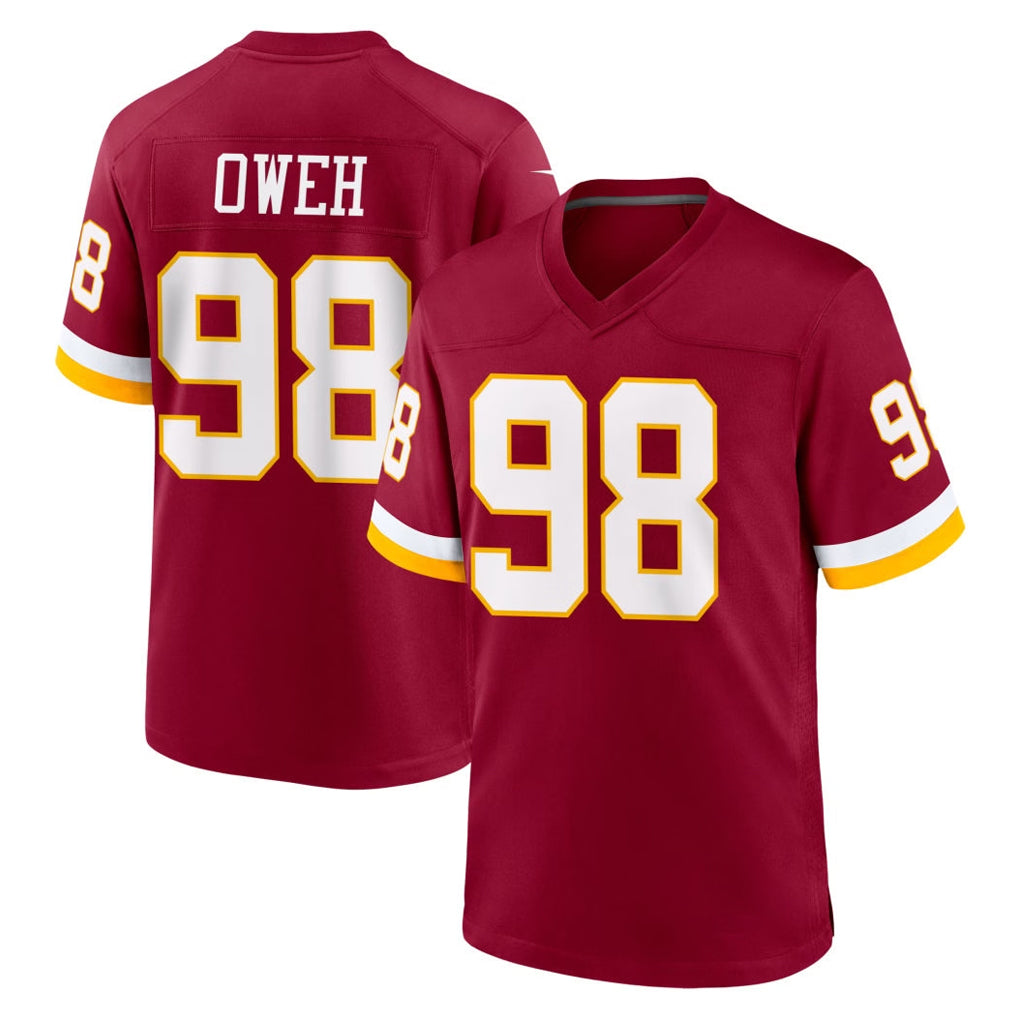 W.Commanders #98 Odafe Oweh Player Burgundy Game Home Stitched Jerseys