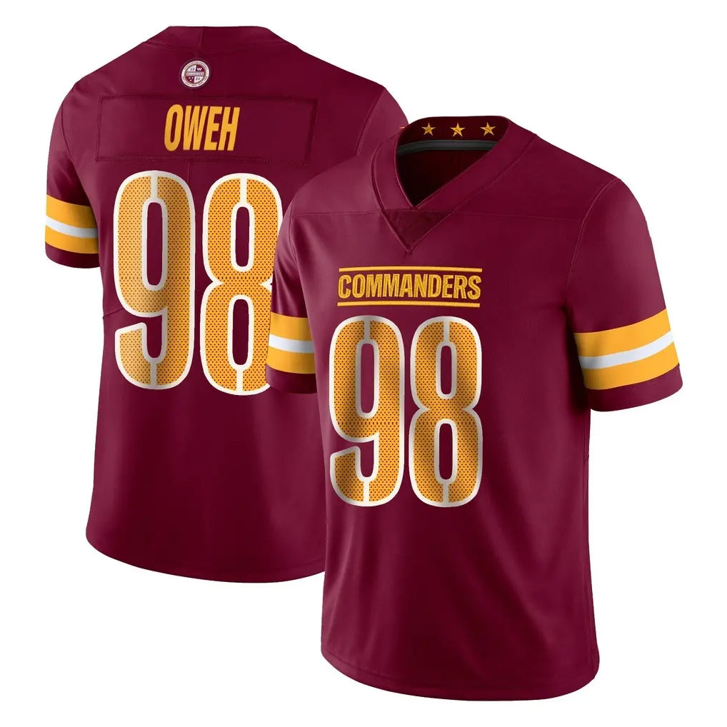 W.Commanders #98 Odafe Oweh Player Burgundy Limited Vapor Home Game Stitched Jerseys