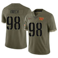 W.Commanders #98 Odafe Oweh Player Olive Salute To Service Limited Home Game Stitched Jerseys
