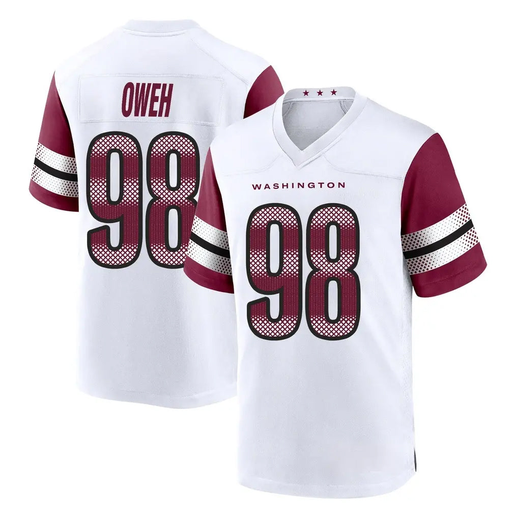 W.Commanders #98 Odafe Oweh Player White Game Home Stitched Jerseys