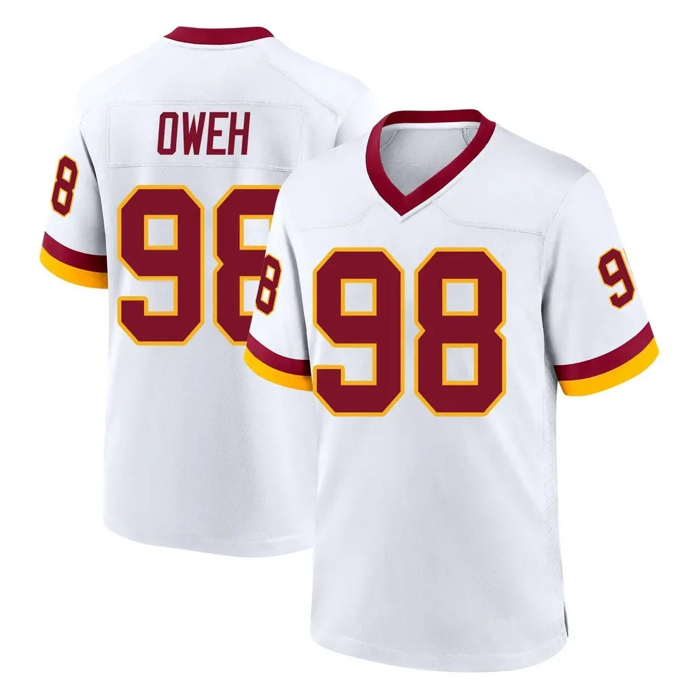 W.Commanders #98 Odafe Oweh Player White Home Game Stitched Jerseys