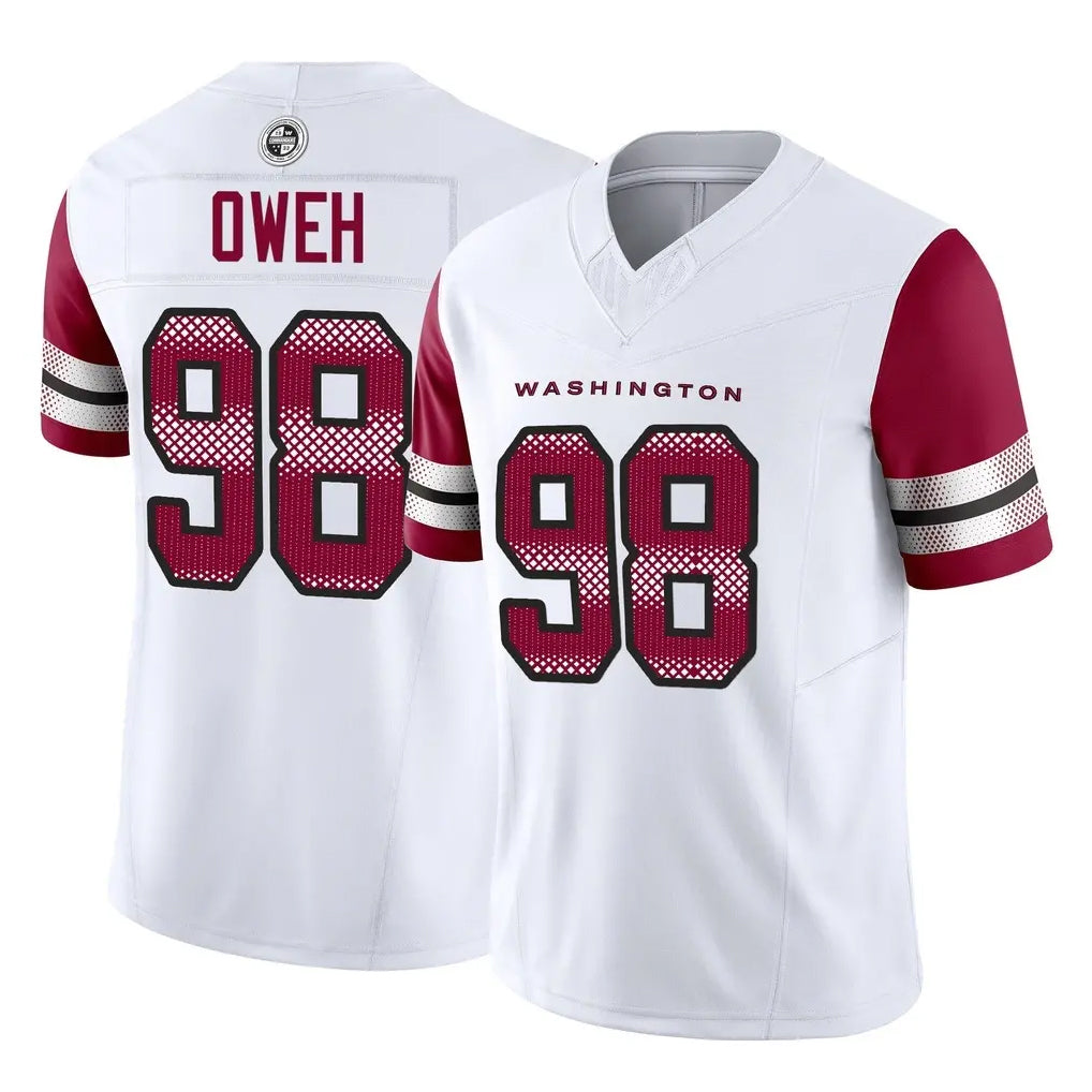 W.Commanders #98 Odafe Oweh Player White Vapor F.U.S.E. Limited Home Game Stitched Jerseys