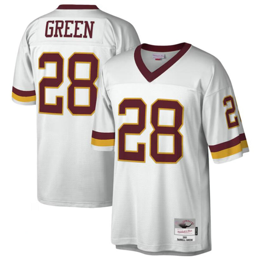 Washington Football Team #28 Darrell Green Mitchell & Ness White Legacy Replica Stitched Jersey