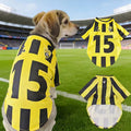 Yellow Number 15 Mesh Breathable Dog Clothes Teddy Sport Large Dog Jersey Basketball Clothing Puppy T-Shirts Summer Pet Cat Shirts