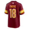 W.Commanders #18 Tyler Owens Burgundy Team Game Jersey
