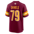 W.Commanders #79 Braeden Daniels Burgundy Team Game Jersey