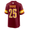 W.Commanders #25 Darnell Savage Burgundy Team Game Jersey