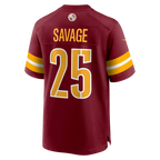 W.Commanders #25 Darnell Savage Burgundy Team Game Jersey