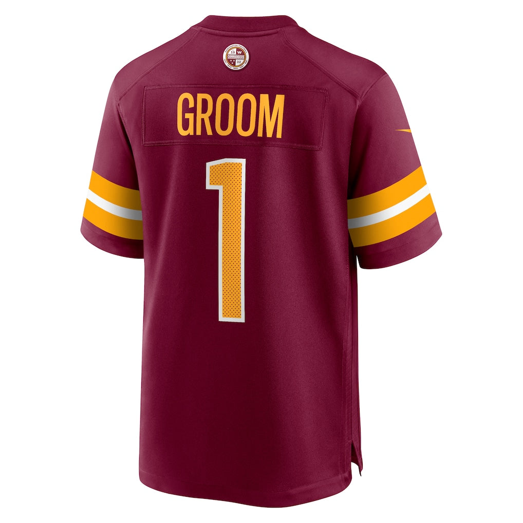 W.Commanders #1 Groom Burgundy Game Jersey