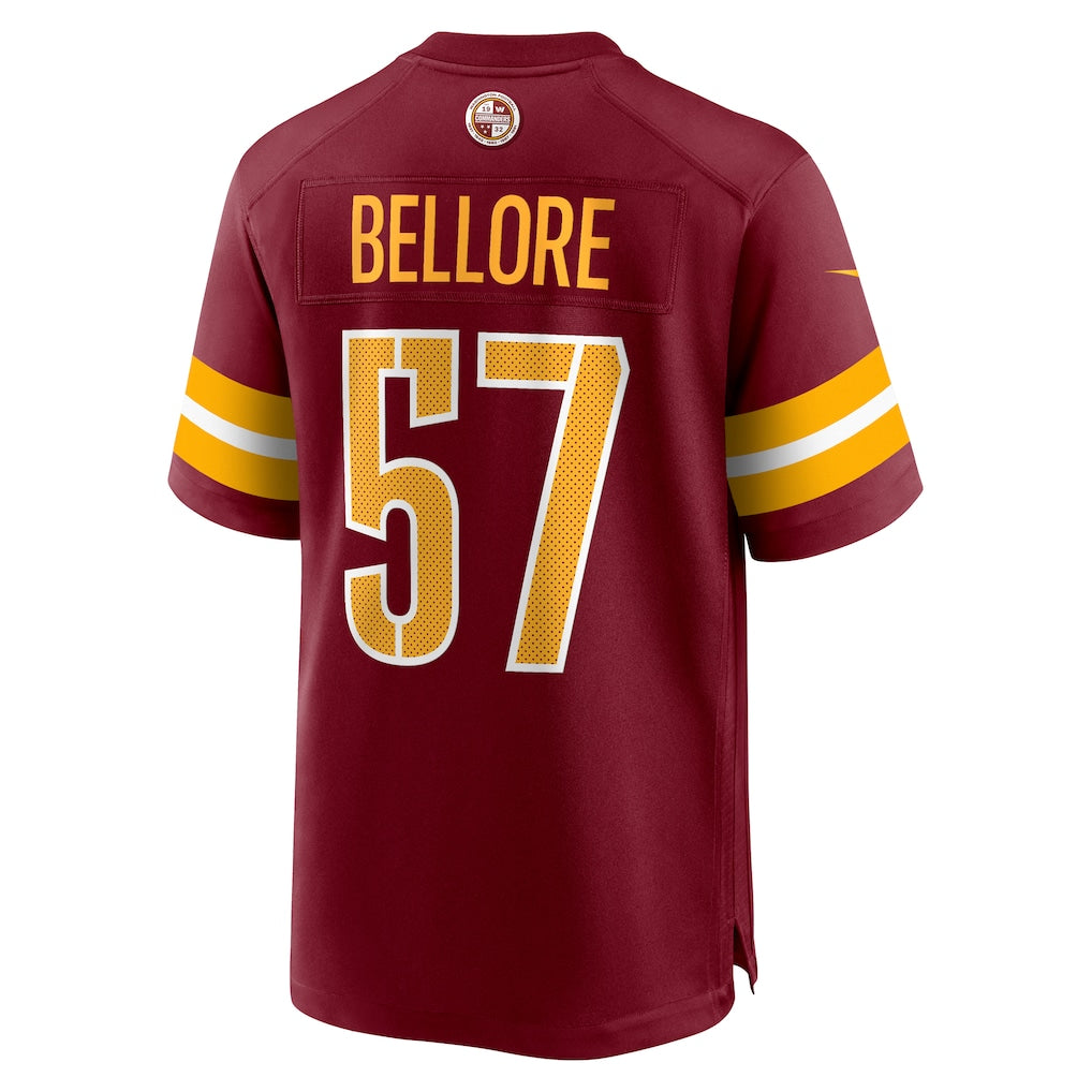 W.Commanders #57 Nick Bellore Burgundy Team Game Jersey